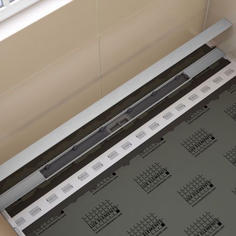 Bodenablaufrinne mit verlängertem Abdecksteg